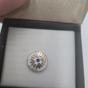 Vintage cTo 1/10 10K Gold Sapphire Long Beach Memorial TIE TACK LAPEL PIN